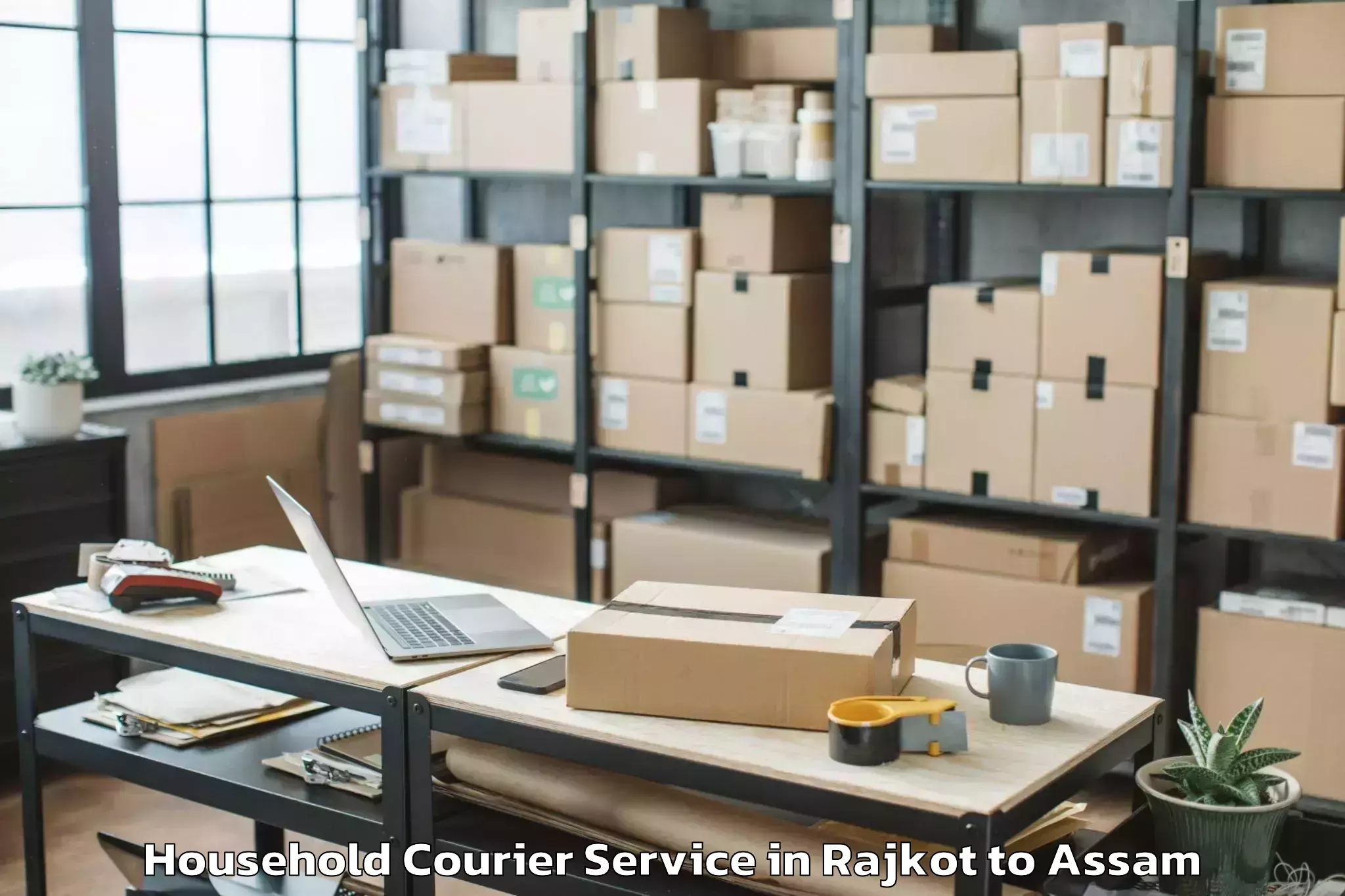 Leading Rajkot to Tezpur Household Courier Provider